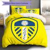 Постельное белье с узором в виде эмблемы Leeds United, Домашний декор, Подарок на день рождения (1 пододеяльник + 2 наволочки, без наполнителя)