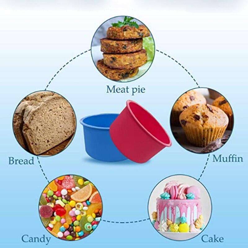 2 шт. 4 дюйма круглая силиконовая форма для торта, высокое качество, кухонный мусс, шоколадное печенье, ручная работа, сделай сам, пищевая силиконовая форма для выпечки