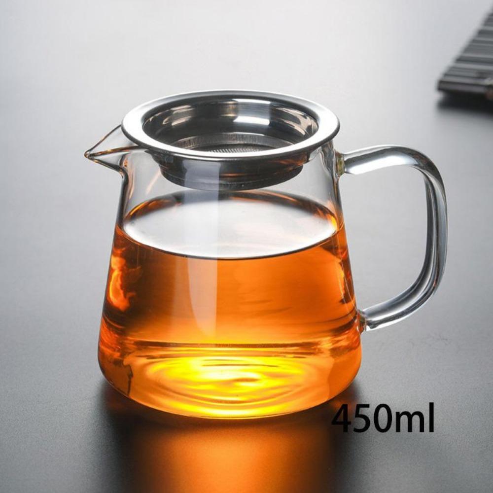 Heat-resisting Clear Glass Tea Pot Fair Cup Cha Hai Teapot With Infuser Puer Tea Brewing Kettle Pu Erh Gaiwan Set Pots Teapots