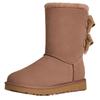 UGG Женские утепленные короткие снегоступы из спилка КРС, легкие, цвет желудево-коричневый 1153475-RYK