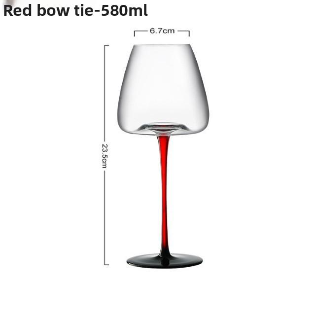 Custom Luxury Elegant Hand Blown Crystal Long Stem Goblet Burgundy Glass Gin Tonic Balloon Glasses for Wedding Restaurant