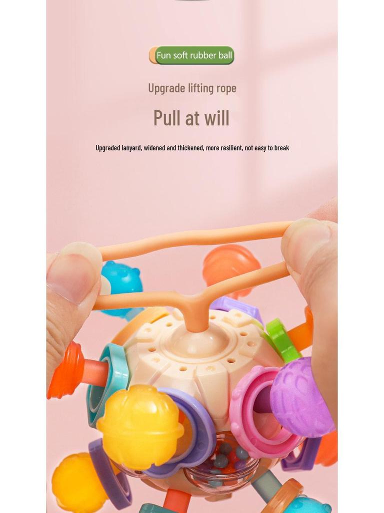 Infant Educational Puzzle & Teething Manhattan Atom Ball - Soothing Grip Toy for Babies