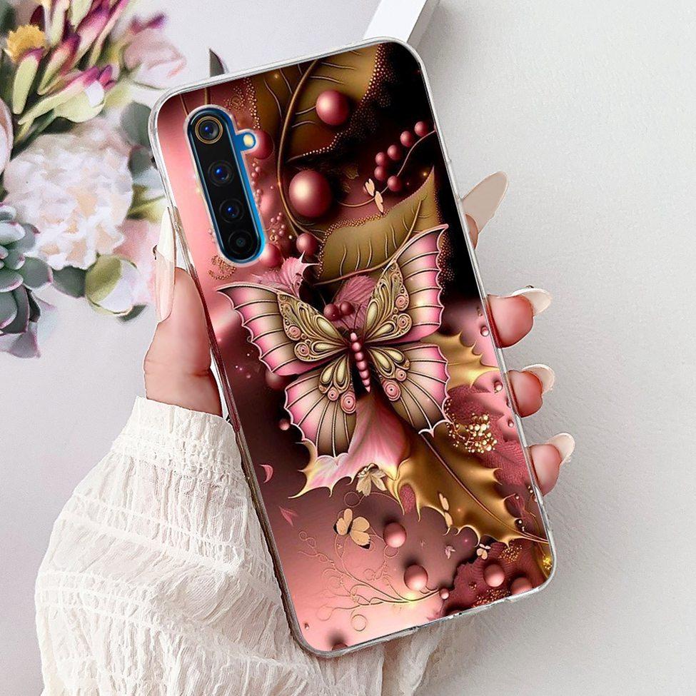 6.6" For Realme 6Pro RMX2061 RMX2063 Back Cover For Realme 6 Pro Case Clear Luxury Fashion Cute Cat Cool Funny Soft TPU Bumper