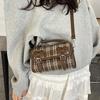 Niche Plaid Bag Women's New Casual Versatile Messenger Bag Fashion Handbag Small Square Bag