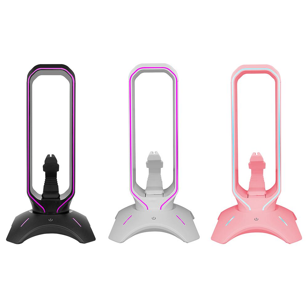 RGB подставка для игровых наушников с держателем для кабеля-«банджи» для мыши, держатель для полноразмерных наушников с USB 2.0 концентратором, игровые аксессуары
