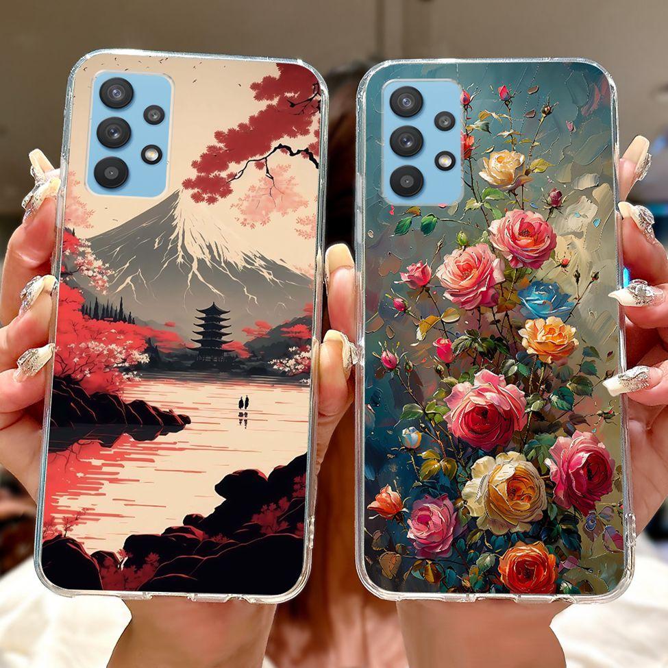 Чехол для Samsung A32 5G SM-A326B Прозрачный Милый Кот Модный Забавный Расписной Задняя Крышка Для Samsung Galaxy M32 5G Чехол для Телефона SM- M326B