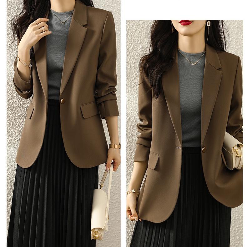 Желтый пиджак, женская осенняя куртка, новые повседневные темпераментные пиджаки в корейском стиле