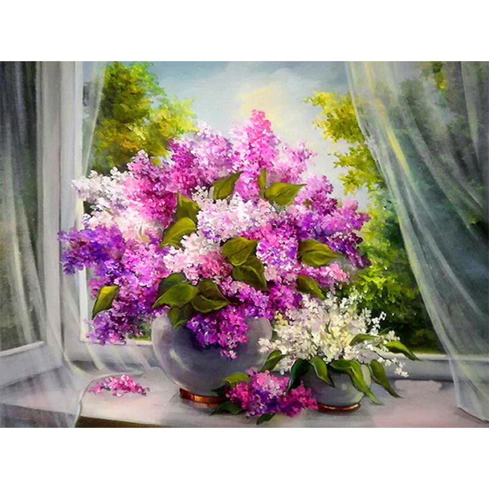 5D DIY Алмазная картина цветок горный хрусталь картина полная круглая алмазная вышивка мозаика изделия ручной работы украшение дома