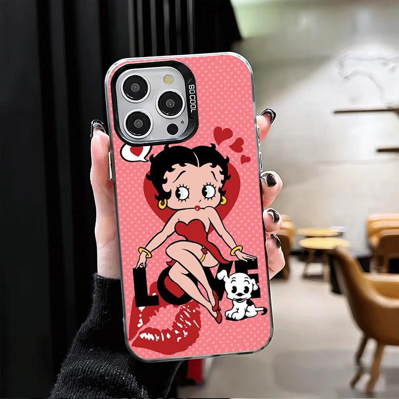 Мягкий чехол для телефона B-Bettys B-Boops Girl для iPhone 15 16 17 Pro Max 17Air 16E 14 Plus 13 12 Mini, противоударная задняя крышка