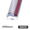 10 м белая Т-герметичная резиновая полоса для автомобильного крыла, бампера, боковые юбки, отделка уплотнителя
