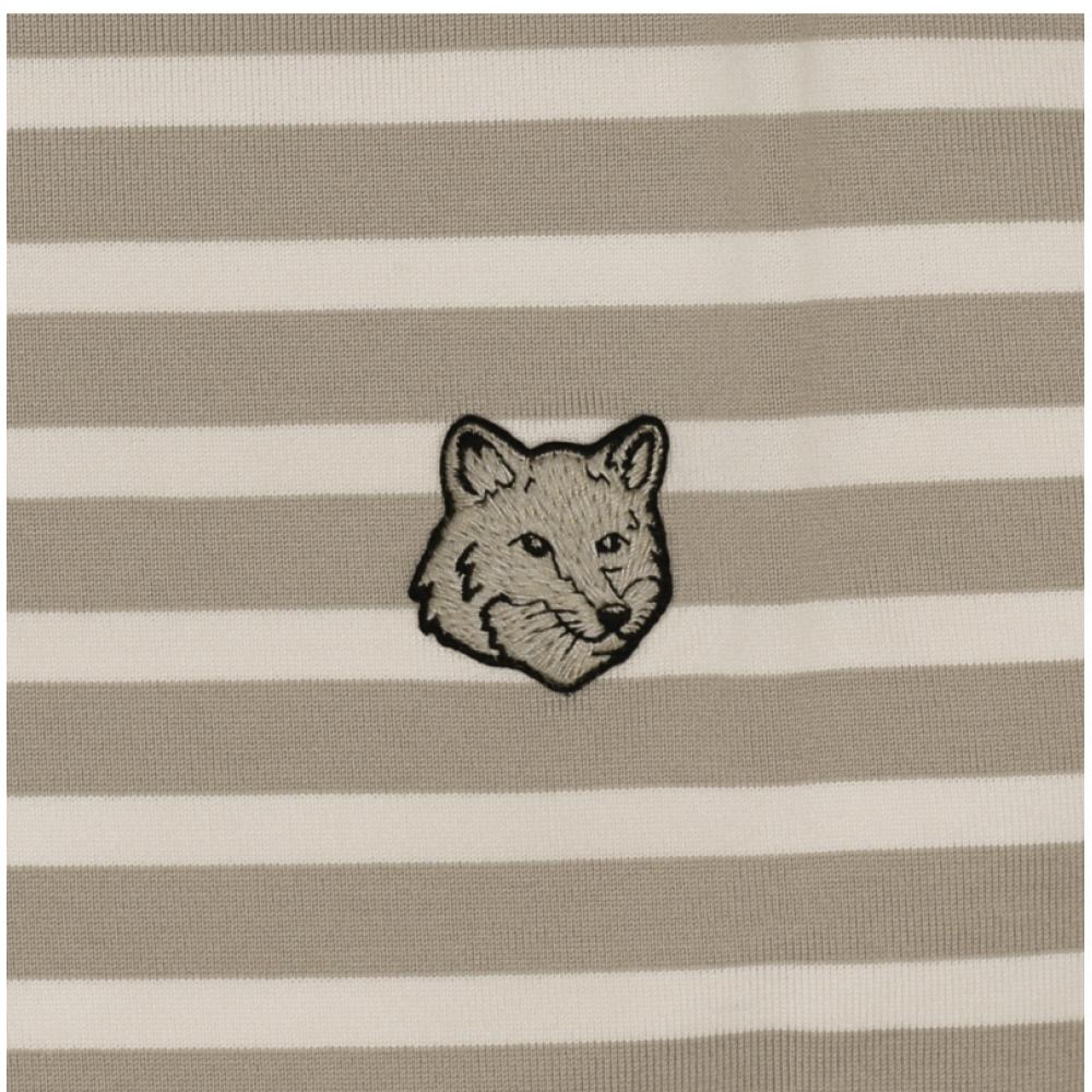 MaiSon KitSune Смелая нашивка с головой лисы Полоска Мужская S Футболка с длинным рукавом Pm00122kj0044