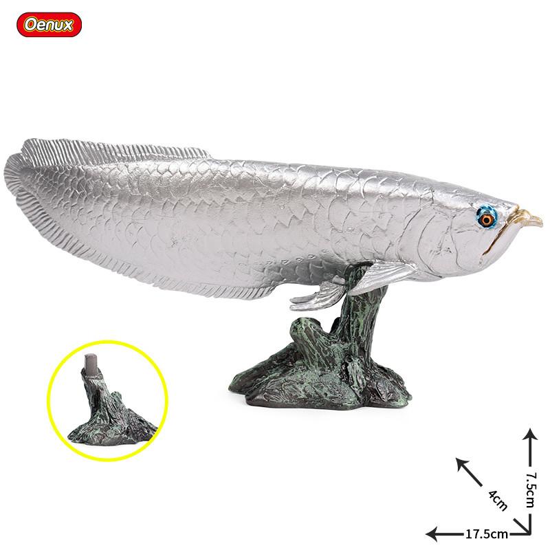 Oenux Модель Морские Животные Фигурки Экшн Океанские Рыбы Парусник Окунь Групер Лосось Фигурки для Аквариума ПВХ Обучающая Детская Игрушка