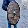 Деревянный щит викинга, средневековый щит для ролевых игр в жанре LARP, лучший подарок на Хэллоуин