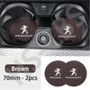 2Pcs Car Emblem Coaster Water Anti Slip Pad Stickers Waterproof Accessories For Peugeot 208 308 408 207 206 107 301 508 5008 307
