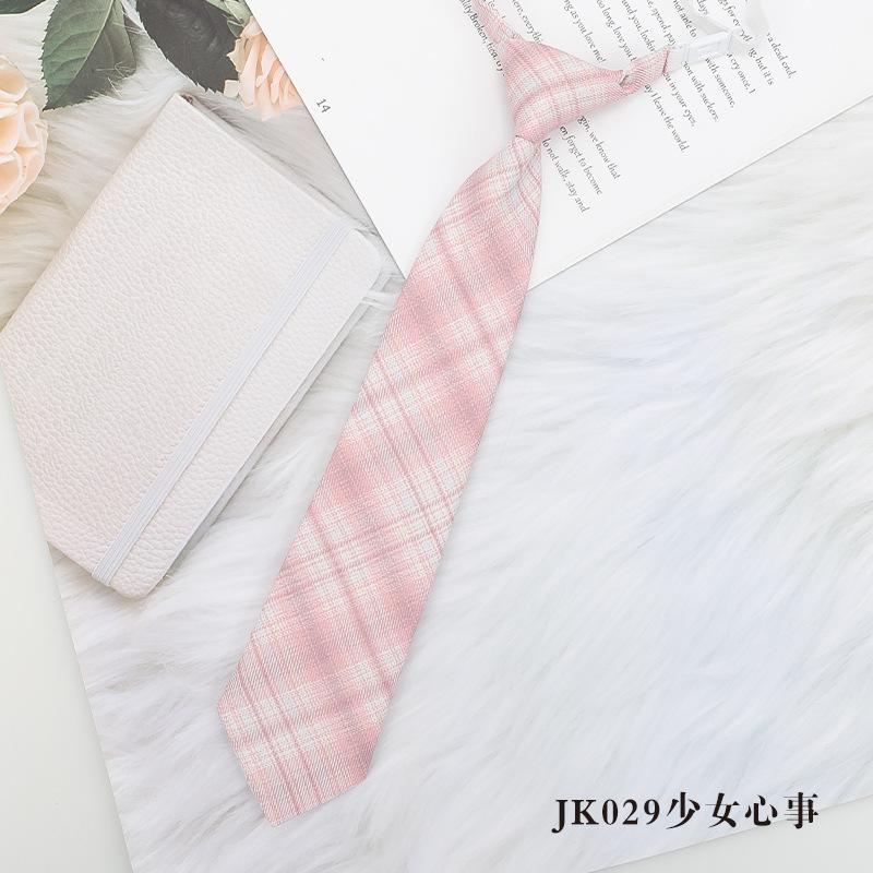 Креативный галстук без узлов, студенческий принт, цветная клетка, галстук Jk