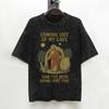 Jesus Coming Out Of My Cave Washed T Shirt Streetwear Hip Hop Casual Tshirt  Tee Shirt Men Women 100 Cotton Oversize Summer