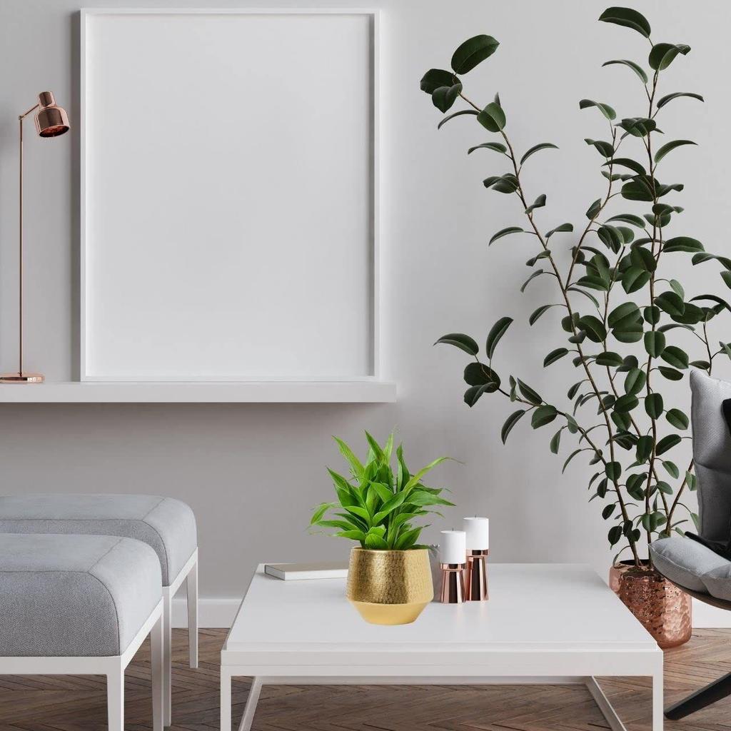 5 дюймов, Металлический горшок для растений Eion Jr, Декоративный современный комнатный кашпо, Горшки для цветов, Декор для дома и сада