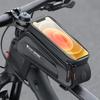 Сумка для телефона с сенсорным экраном West Biking 7,0 дюйма, светоотражающая сумка для верхней трубы велосипеда, водоотталкивающая сумка для передней рамы из прочного материала Eva
