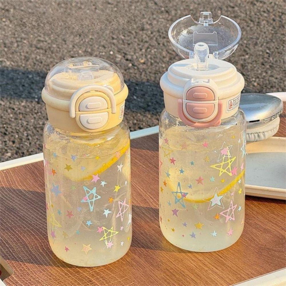 500ML Water Cup Transparent PC Drinking Cup Kawaii Water Tumbler Juice Drink