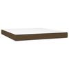 Box Spring Bed with Mattress Dark Brown 180 x 200 cm Fabric