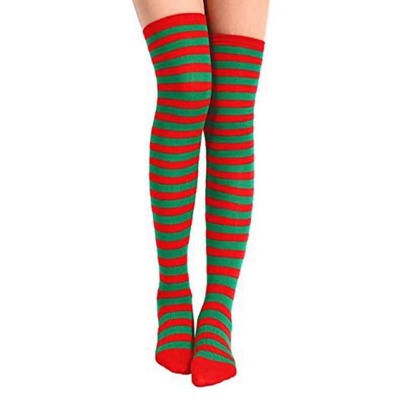 Colourful Polyester-spandex Knee Socks For Kids Women