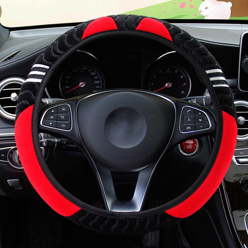 15-дюймовый автомобильный чехол на руль, эластичный теплый противоскользящий чехол на колесо, автомобильные аксессуары