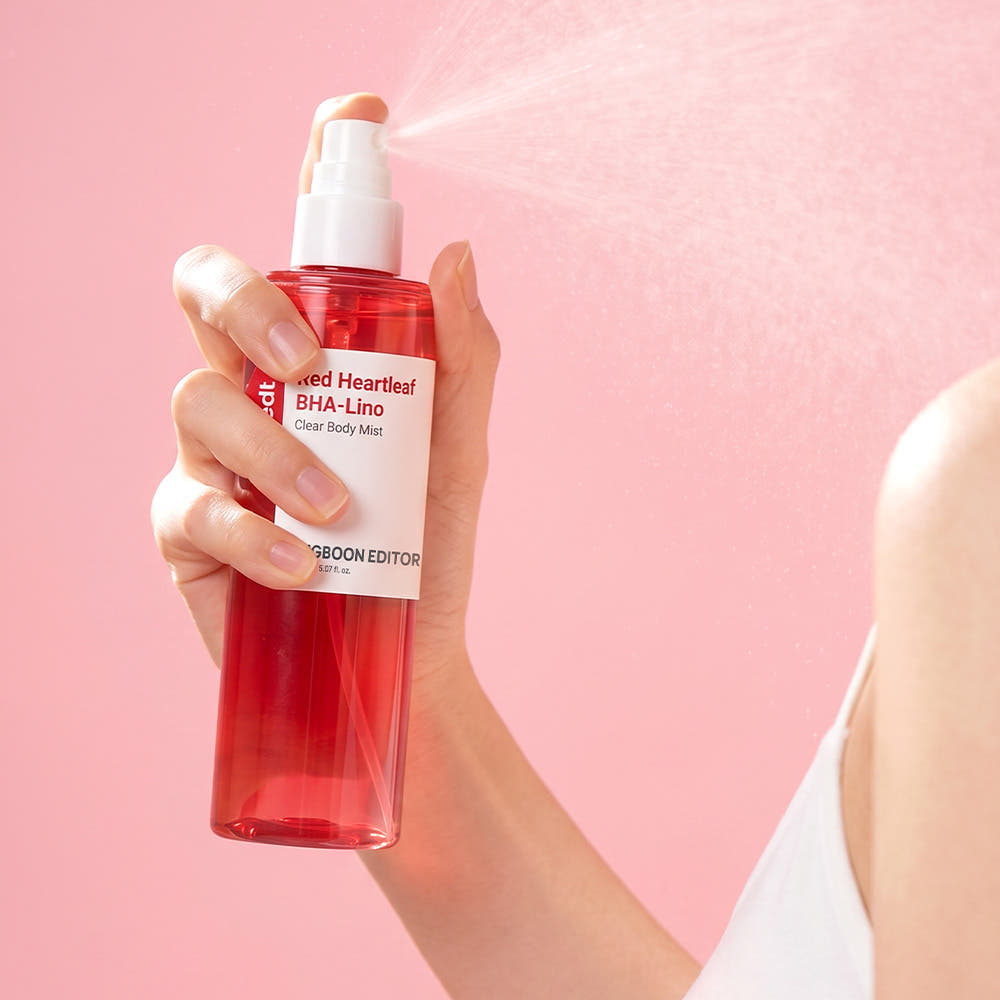 SUNGBOON EDITOR Red Heartleaf BHA Rino Clear Body Mist Sebum Care Refreshing Body Spray 150ml
