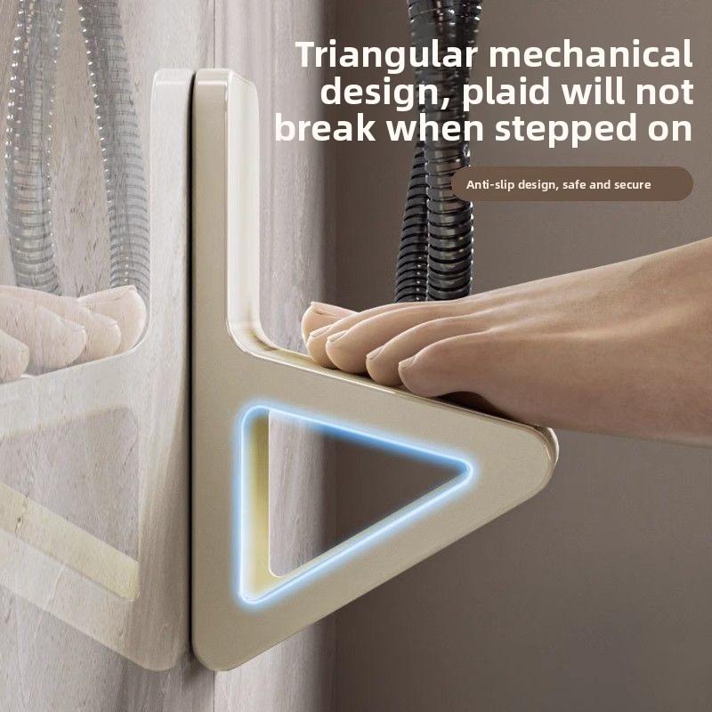 1 шт. Настенная педаль для мытья ног в ванной комнате без сверления, педаль для мытья ног, педаль для ног для беременных, педаль для обуви в душевой комнате, педаль для ног, столик для хранения