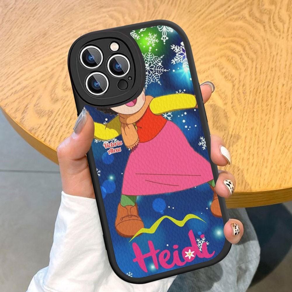Милый чехол для телефона Heidi из твердой кожи для iPhone 14 13 12 Mini 11 14 Pro Max Xs X Xr 7 8 Plus Fundas