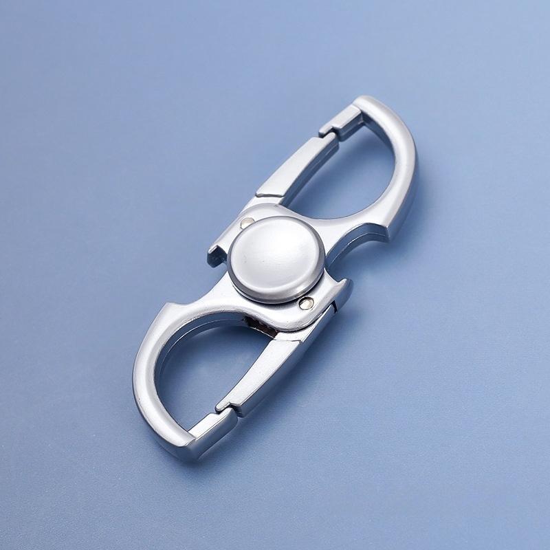 Брелок-Fidget Spinner с открывалкой для бутылок, бесшумное вращение и двойной карабин с быстрым снятием для легкого отсоединения ключей, EDC снаряжение для мужчин