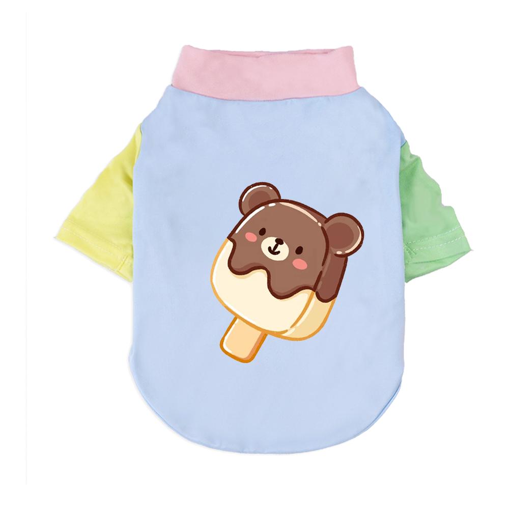 1 Pc Pet Summer Dopamine T-shirt Ultra-Thin Breathable Cool Dog Vest Cute fashion Suitable For Teddy bears Shih Tzu Daily Wear