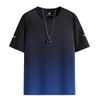 Anzn Short Sleeve Summer Oversized Gradient Running Loose Round Plus Sizes and Fall Men's T-Shirt, Sportswear, Tee, Print, Casual, Wear, Fit, Stylish,
