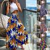 Fashion High Waist Print A Line Loose Skirt Women Summer Holiday Beach Elegant Vintage Skirts Women Casual Plus Size Lady Skirt 24354