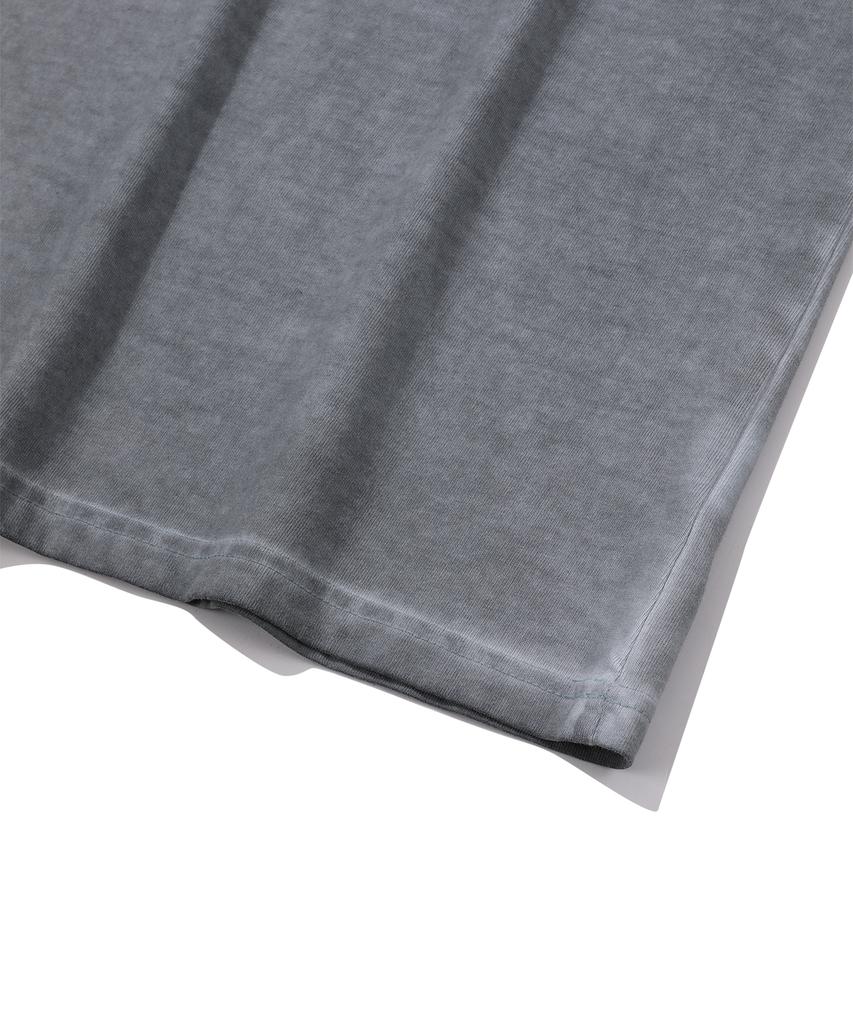 ЭПИЗОД БЕЗ НАЗВАНИЯ Синяя серая футболка с аппликацией Luna Washed Signature