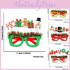 Festive Christmas Themed Cartoon Glasses Colorful Striped Frame For Holiday Parties