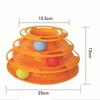 BMC 3-Tier Spinning Ball Tower Toy for Cats, Orange