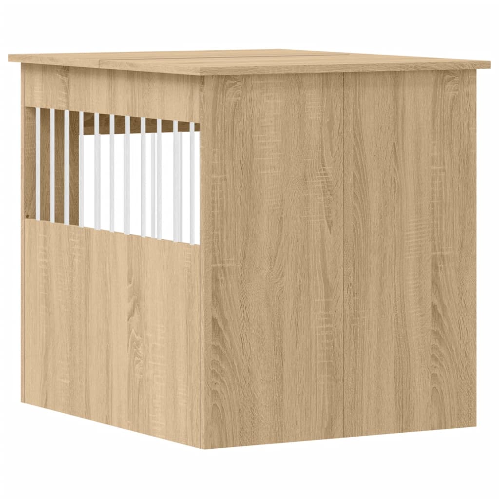 Furniture Style Dog Crate in Sonoma Oak 64.5 x 80 x 71 cm Particleboard
