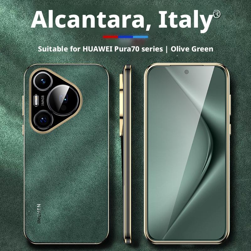 Роскошный Премиальный Чехол для Телефона из Натуральной Кожи для Huawei Pura 80 70 Pro Pro+ Ultra Защита Камеры Подставка Полная Защита Чехол