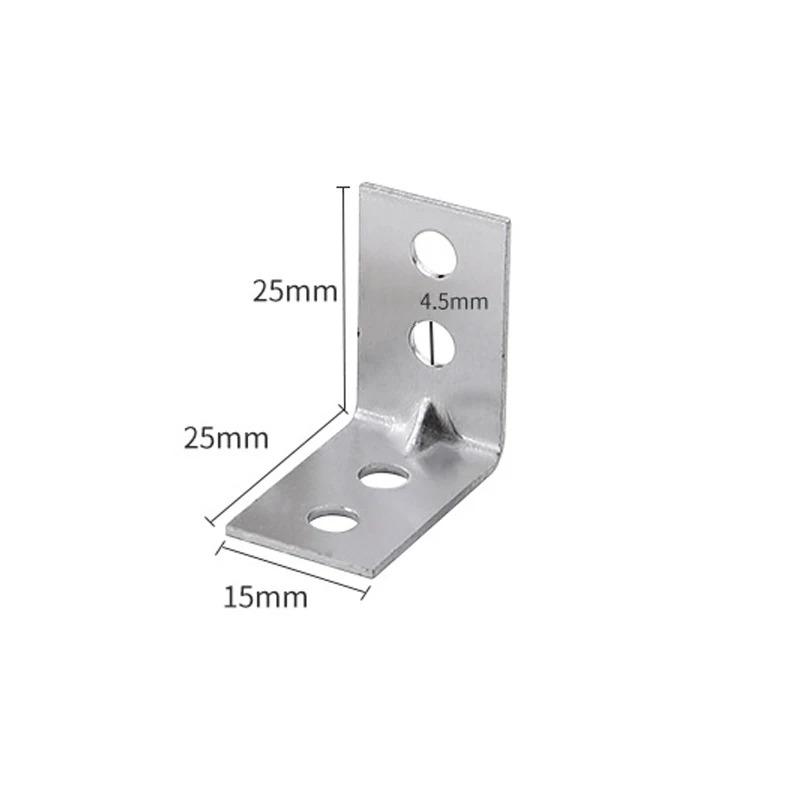 12pcs L-Shaped Metal Corner Brackets Drawer Shelf Wall Bracket Fixing Right Angle Braces Furniture Hardware