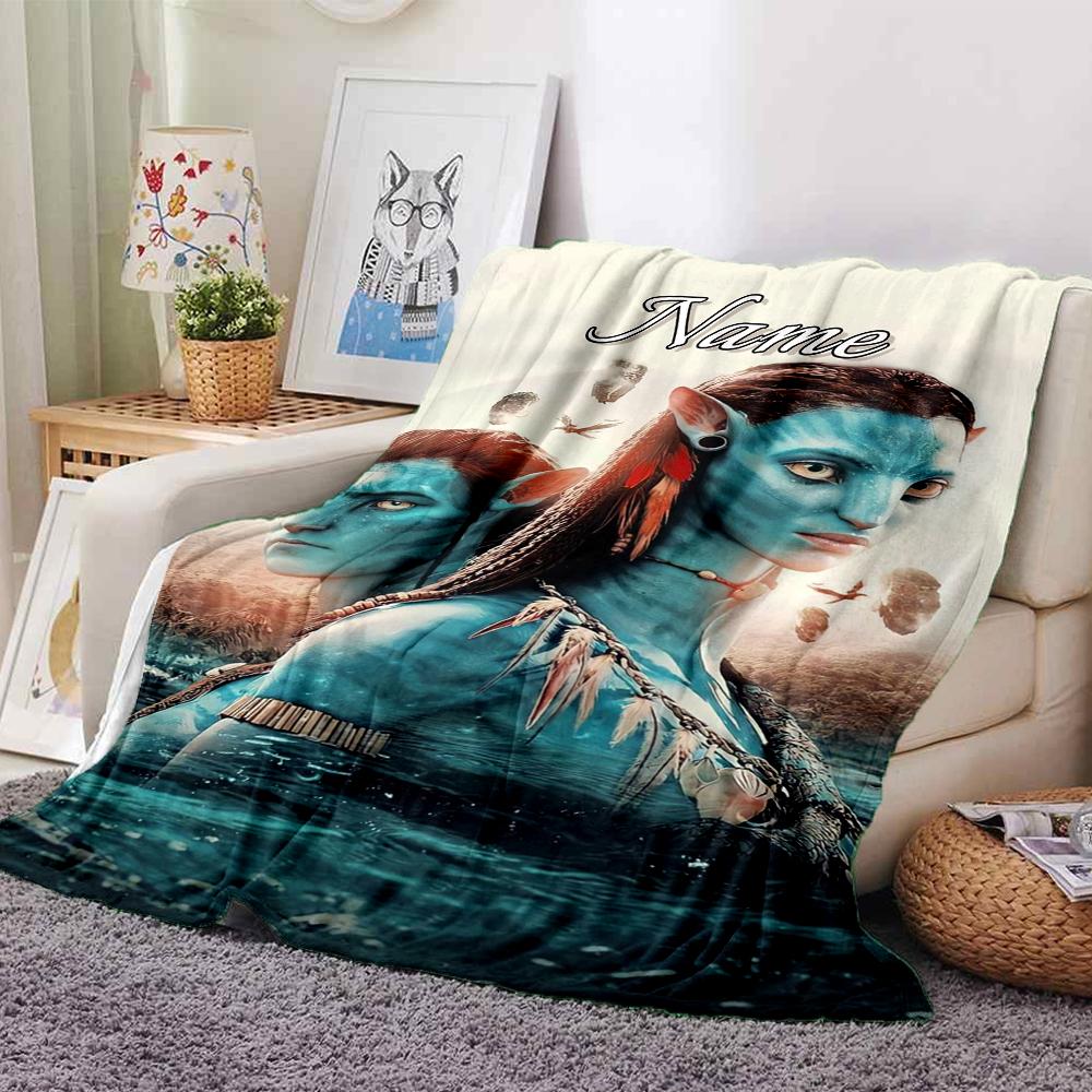 Custom Name Avatar Water'S Journey Party Blanket For Couch Bed Plush Cozy Fuzzy Blanket Super Soft Warm Blankets For Fall And Winter 0916290