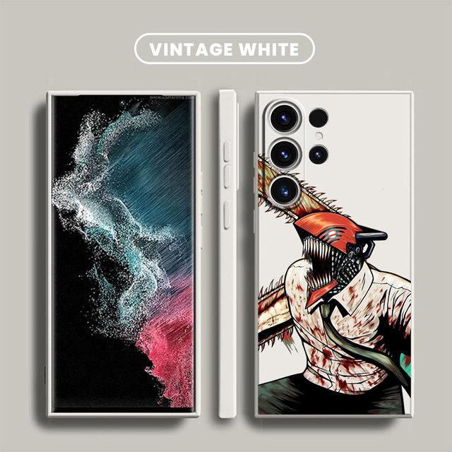 Модный чехол с изображением бензопилы в стиле аниме для Samsung Galaxy S10e S8 S9 Plus S10 S22 S23 Ultra S20 Fe S21 5g, мягкий квадратный жидкий чехол
