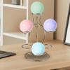 Sphere Metal Display Stand 7 Faux Crystal Ball Decorative Glass Fortune Ball Globe Stone Show Holder Organizer Rack Home Office Desktop Decoration