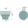 Plastic cover of the PTO joint, yellow, diameter 270x150x60mm