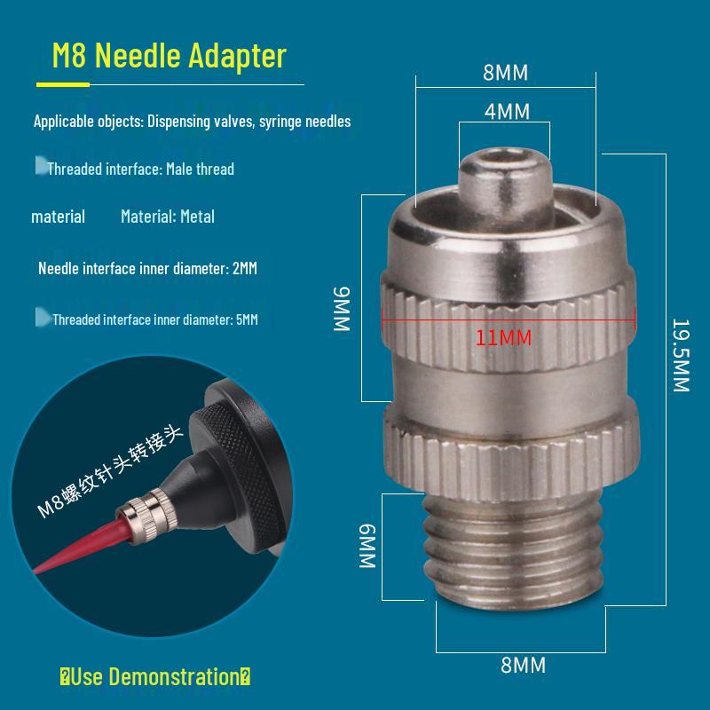 Ruhr Needle Tip Dispensing Machine Adapter: Valve Connector & Holder Accessories