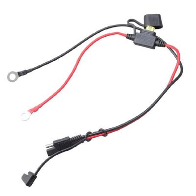 Кабель-адаптер SAE на кольцевой терминал Защитные провода 14 AWG Для системы зарядки автомобильного аккумулятора