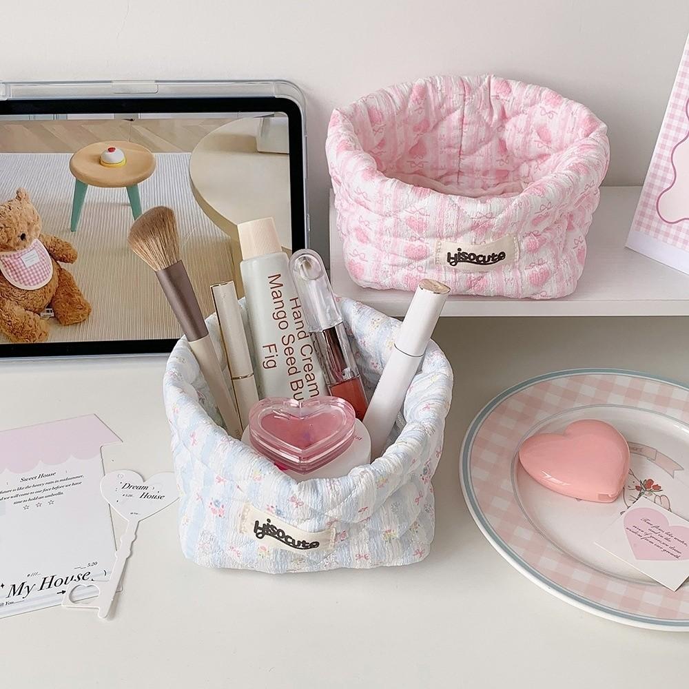 Pencil Case Cloth Toiletry Bag Ruffle Makeup Storage Pouch Sanitary Napkin Storage
