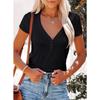 Spring Summer Women's T-shirt, Sexy V-neck Tops, Women's Short Sleeve T-shirt