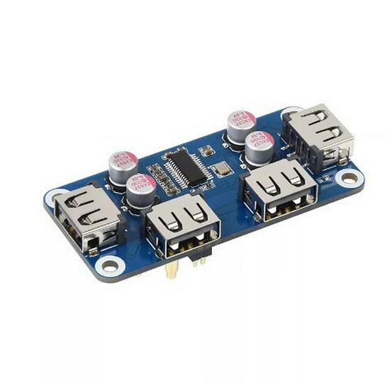 Raspberry Pi 4/Zero USB 2.0 4-Port Expansion Board with Pin Header Design