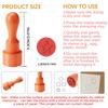 5Pcs 5 Styles Plastic Rubber Stamps with Wood Handles DIY Egg Drawing Stamps Mixed Shapes 55x20mm Pattern: 18mm 1pc/style
