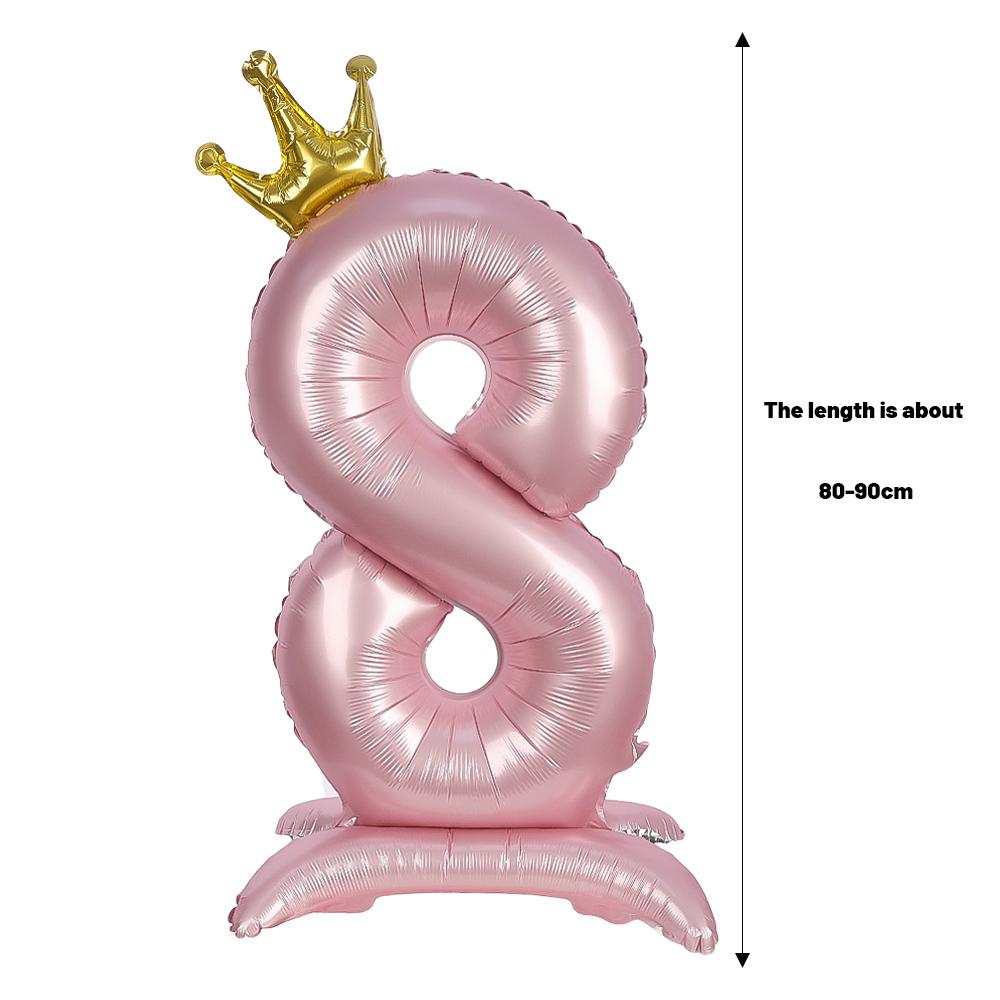 42-дюймовый декоративный розовый алюминиевый фольгированный цифровой воздушный шар с цифрой для украшения дня рождения, принадлежности для девочек на день рождения